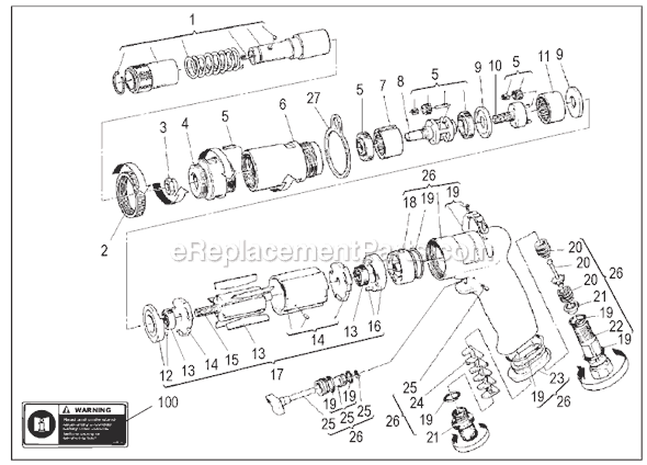 Page A Diagram and Parts List for CP2764 6151922764 Chicago Pneumatic Electric Drill